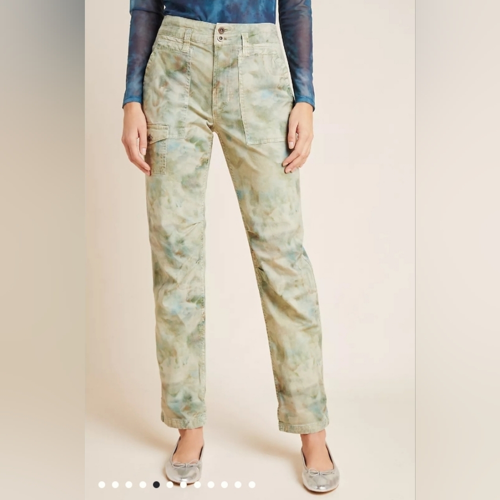 ❤️ ANTHROPOLOGIE THE WANDERER HIGH RISE STRAIGHT LEG CARGO PANTS